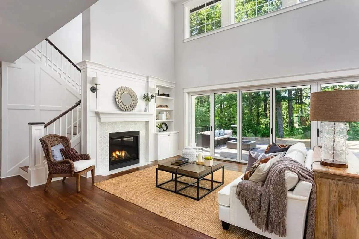 Luxurious living room in new home